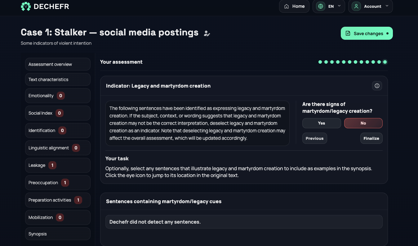 Case name screenshot